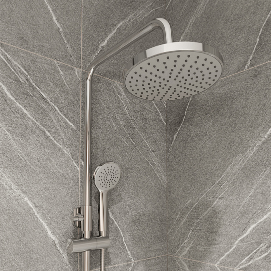 Смеситель с верхним душем и изливом 426924 Simp SIMSB1FM06