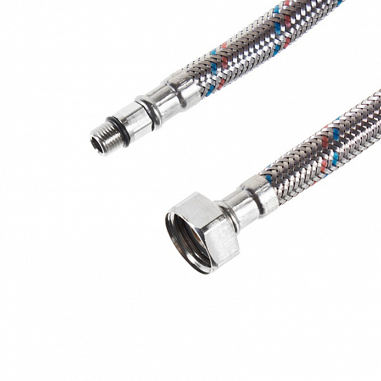 Гибкая подводка тонкий штуцер М-10 Х 1/2 " 30 см MATEU короткий