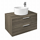 Тумба под раковину Roca Victoria 80 городской дуб 2 ящика A857470402