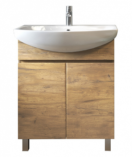 Тумба напольная с раковиной 70 см Vigo Wing 700-2-0 tn.WIN.BAL.70.2D дуб золотой