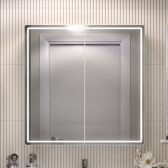 Шкаф навесной VIGO Geometry Comfort 800 с зеркалом