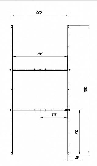 Рама разборная для ванны ПУ 160х70, 165х70 1MarKa 03пу1670