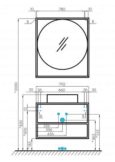 Тумба под накладную раковину Aquaton Лофт Фабрик 80 дуб эндгрейн 1A242401LTDU0