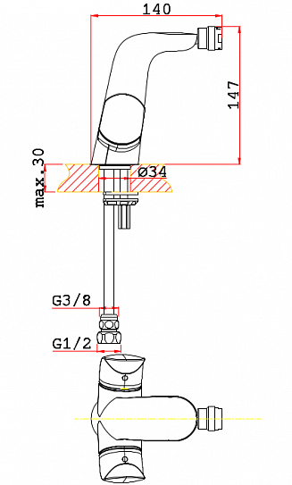 Смеситель для биде VRI Lido HG900825