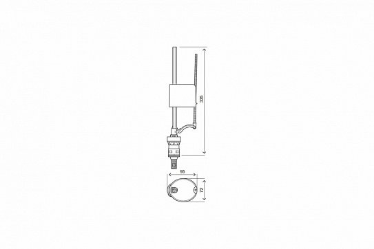 обр.Наполнительный клапан UNI BOTTOM Нижняя подводка, 1/2, пластик 562163