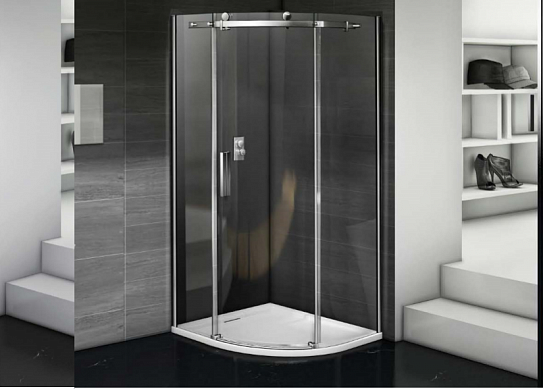 Душевое ограждение 100х100 Good Door Galaxy R-100-C-CH четверть круга