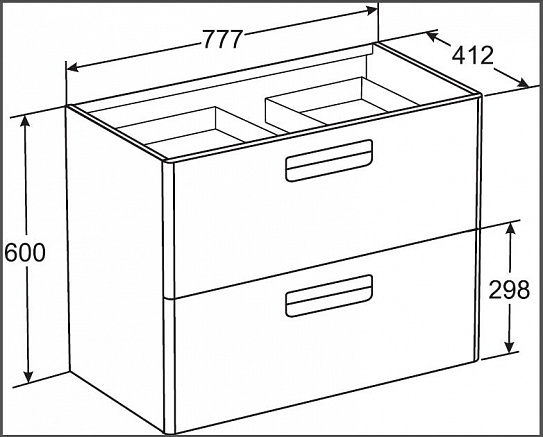 Тумба с раковиной Roca The Gap 80 ZRU9302732, белая матовая