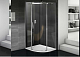 Душевое ограждение 100х100 Good Door Galaxy R-100-C-CH четверть круга