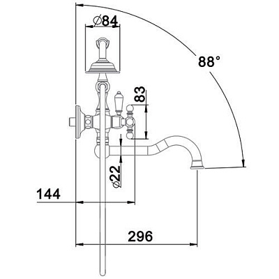 Gappo G3289-4 Смеситель для   ванны, бронза