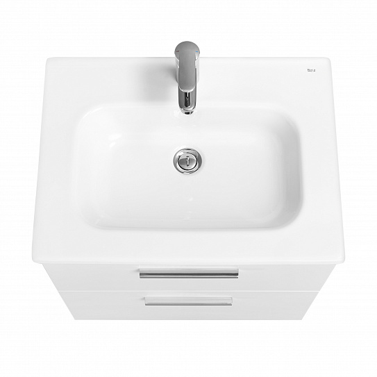 Тумба под раковину Roca Victoria 60 белый глянец 2 ящика A857468806