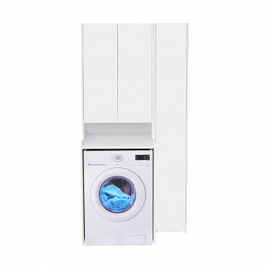 Шкаф - колонна 31 см Aquaton Лондри белая, узкая 1A260603LH010