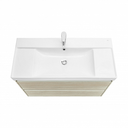 Тумба с раковиной Roca Ona 2 ящика 100 A857616512, светлый дуб