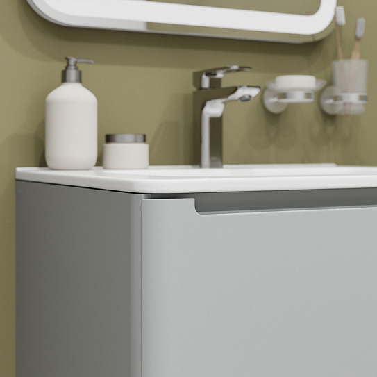 Тумба с умывальником подвесная IDDIS Edifice 60 см светло-серый EDI60L0i95K