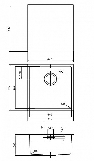 Мойка из нержавеющей стали Iddis Edifice EDI44S0i77
