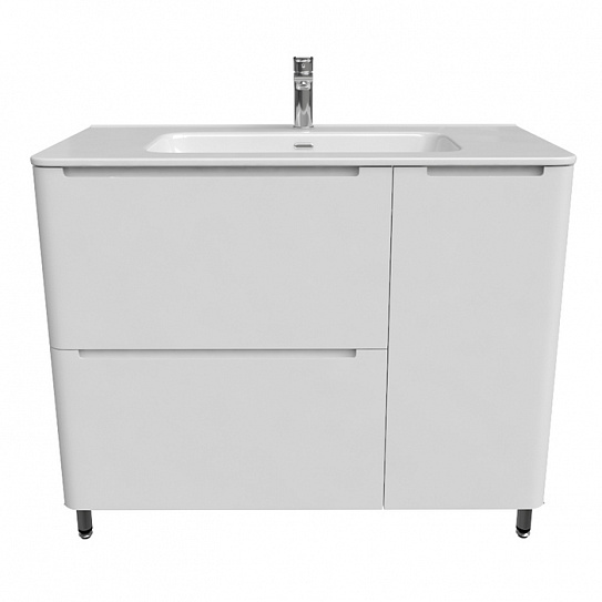Тумба с умывальником, напольная, белая, 100 см, IDDIS Edifice EDI10WFi95K