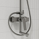 Душевая система с тропическим душем и изливом, матовый графит, Parker, IDDIS, PARGM3Fi06