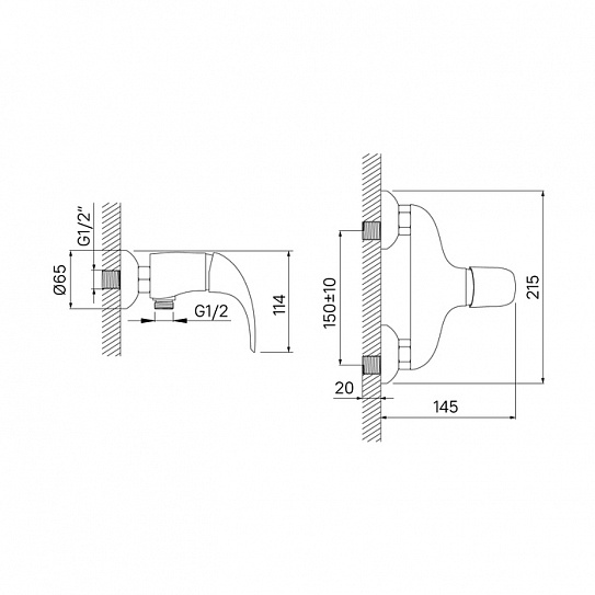 Смеситель для душа Iddis Leaf LEASB00i03WA