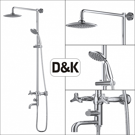 Душевая система D&K Hessen.Goethe DA1384741E09 хром