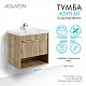 Тумба под раковину Aquaton Хоуп 60 1 створка Орех 1A287201HP6C0 (под рак.146528)