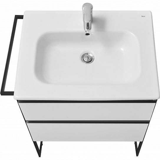 Тумба под раковину Roca Domi 60 белый глянец 2 ящика A857458806