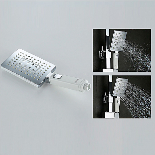 Душевая система с тропическим душем Gappo G07-8 G2407-8, белый/хром