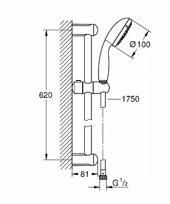 Душ-лифт GROHE TEMPESTA NEW 27794000 2 функции лейки