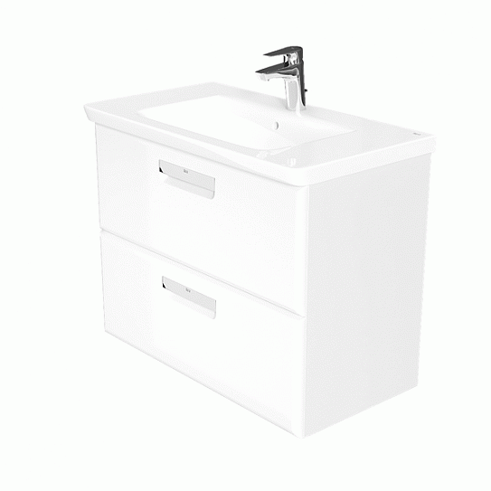 Тумба под раковину Roca The Gap 80 белый глянец ZRU9302877