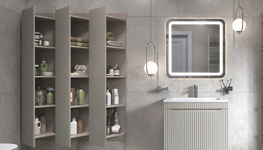 Шкаф для ванны навесной Velvex Alba 400 тирамису