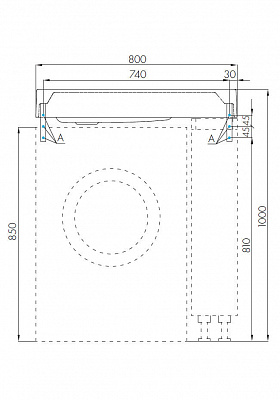 Раковина Aquaton Рейн 80 графит 1A72113KRW210