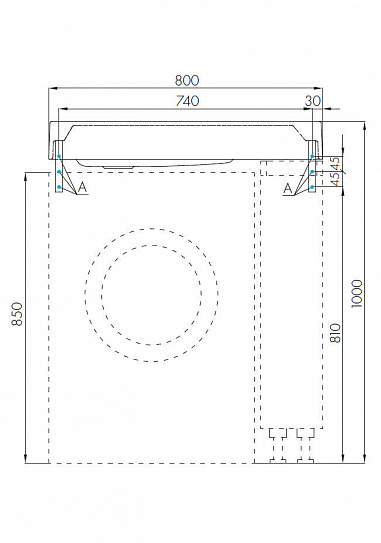Раковина Aquaton Рейн 80 графит 1A72113KRW210