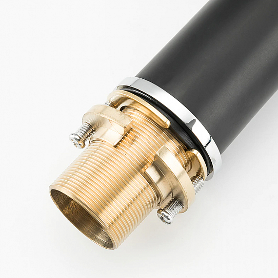 Смеситель на борт ванны черный матовый Gappo G03-6 G1103-6