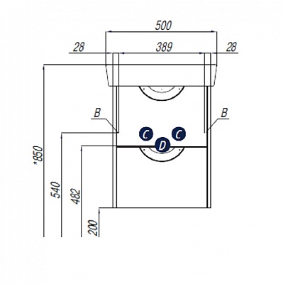 Тумба без раковины Акватон Сильва 50 дуб макиато 1A211701SIW50