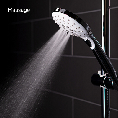 Комплект: Душевой гарнитур с верхней лейкой Iddis Ray RAYSW3Fi76 + Смеситель для умывальника Iddis Ray RAYSB00i01