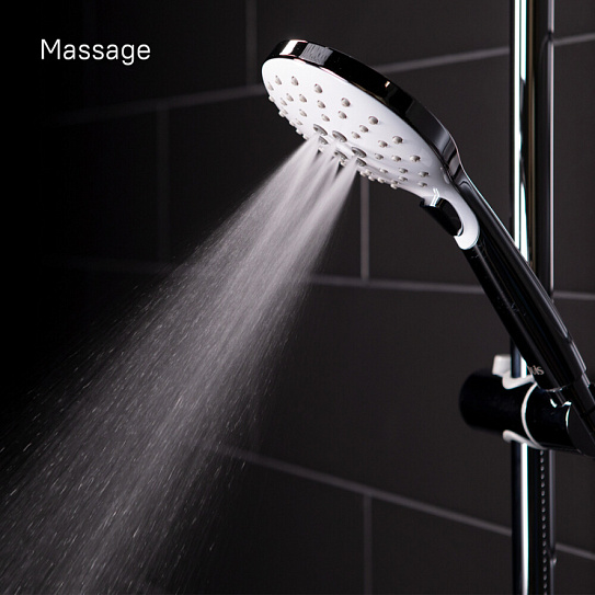 Комплект: Душевой гарнитур с верхней лейкой Iddis Ray RAYSW3Fi76 + Смеситель для умывальника Iddis Ray RAYSB00i01