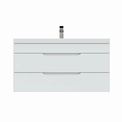 Тумба подвесная с раковиной MIRSANT Soho Quadro 100/2 УТ000082606