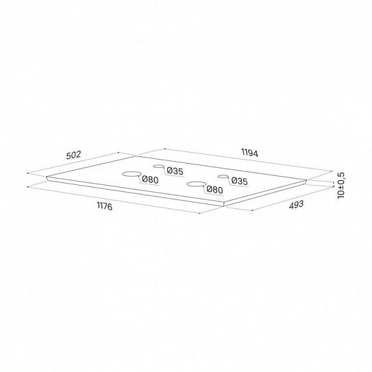 Тумба подвесная IDDIS Aiger, со столешницей (OPH12W0i89), 120 см, белый AIG12W0i95K