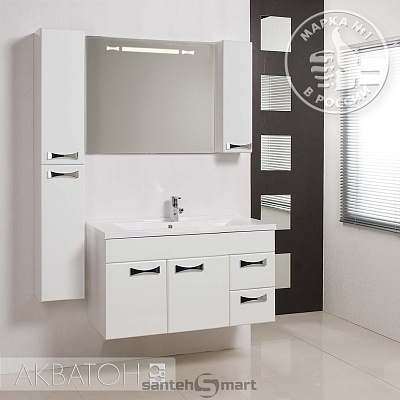 Тумба с раковиной Акватон Диор 100 белая 1A167701DR010