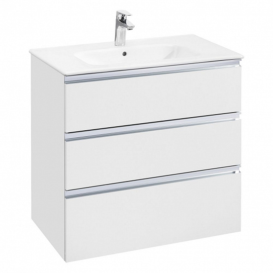 Тумба под раковину Roca The Gap 80 белый глянец 3 ящика A857406806