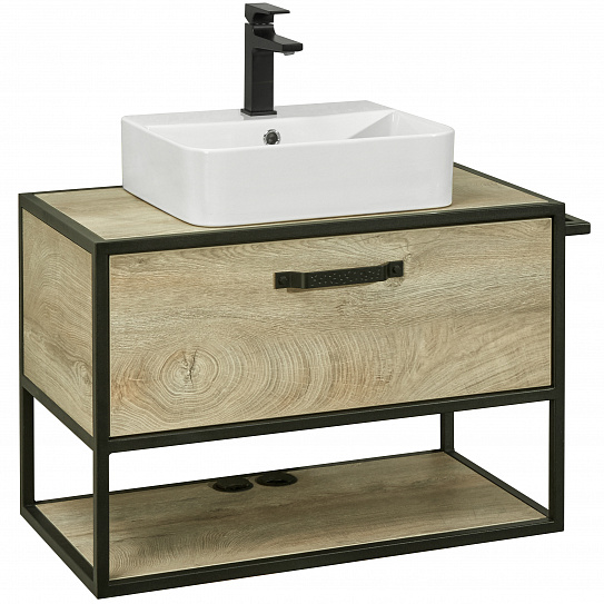 Тумба под накладную раковину Aquaton Лофт Фабрик 80 дуб эндгрейн 1A242401LTDU0