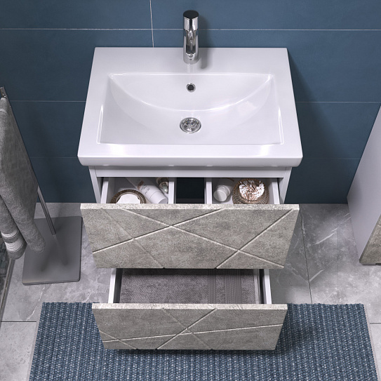 Тумба под раковину напольная Vigo Geometry 600-0-2 (под умывальник Como) 015 бетон