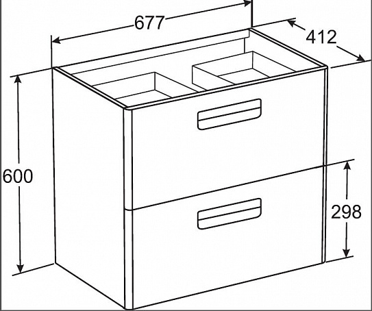 Тумба под раковину Roca The Gap 70 белый глянец ZRU9302878