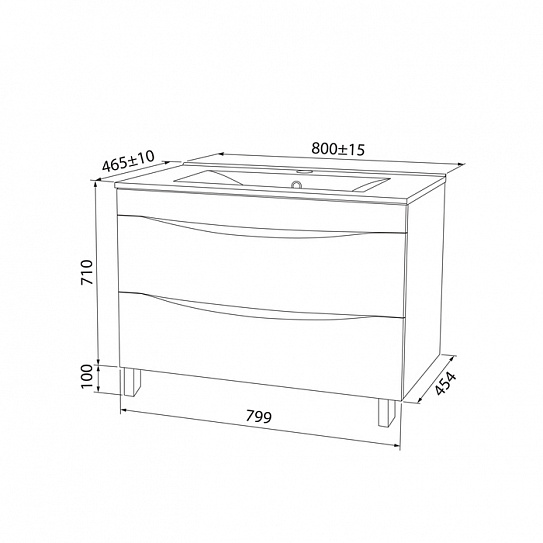 Тумба напольная с раковиной 80 см (0138000i28) Iddis Cloud CLO80WFi95K