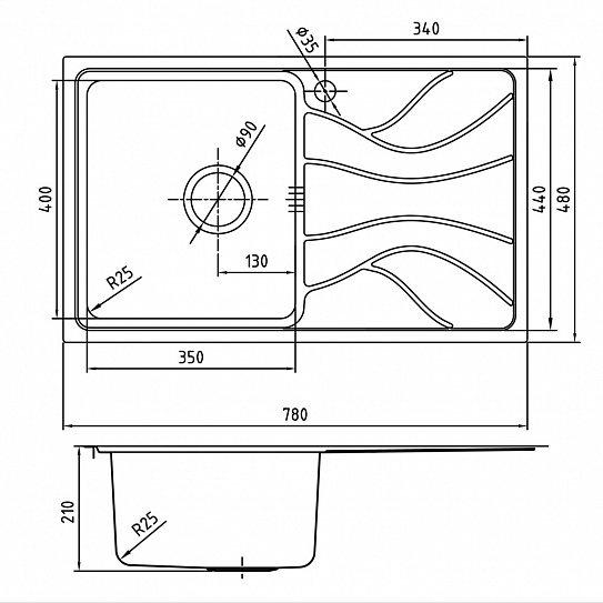 Мойка из нержавеющей стали Iddis Reeva S REE78SLi77