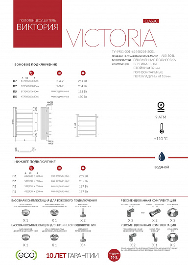 Полотенцесушитель водяной Terminus Виктория  432*596