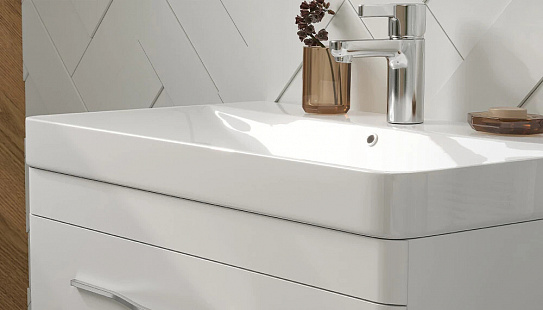 Раковина керамическая Velvex 80см, модель 9595(80)