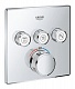 Термостат для ванны/душа Grohe Grohtherm SmartControl, комплект верхней монтажной части для Rapido SmartBox, квадратная  розетка, 3 кнопки управления