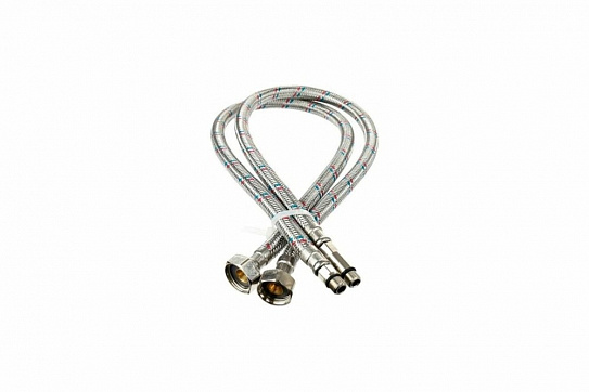 Подводка в оплётке S/S для смесителя Mateu FIL- NOX, 1/2 x М10*1 х 18(35), 1 м (пара)