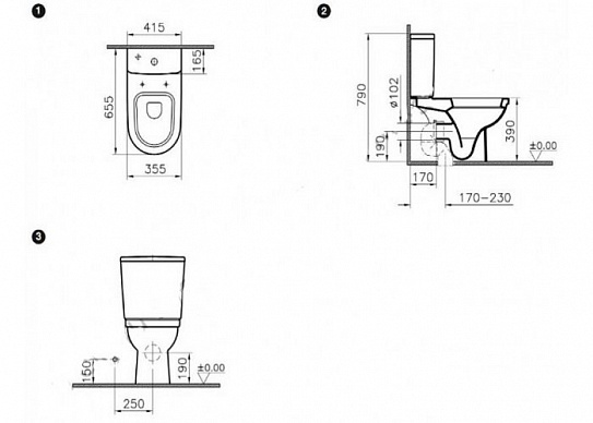 Унитаз-компакт Vitra Form 300 9729B003-1162