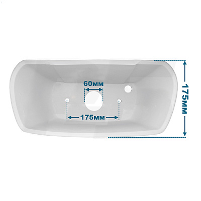 Бачок для унитаза Santek Бриз 1WH110639 м/о расстояние 17см (с крышкой)