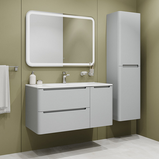 Тумба с умывальником подвесная Iddis Edifice 100 см EDI10L0i95K